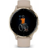 Часы GARMIN VENU 3S SOFT GOLD STAINLESS STEEL BEZEL WITH FRENCH GRAY CASE AND SILICONE BAND 010-02785-02
