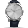 Часы GARMIN VIVOMOVE LUXE серебристый с итальянским кожаным темно-синим ремешком 010-02241-20
